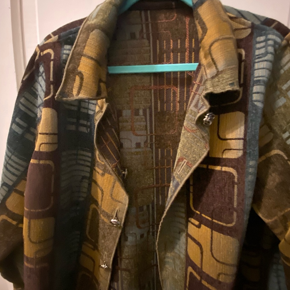 Source Unknown Multicolor Patterned Blazer